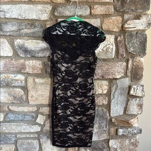 Elegant Black Lace Dress